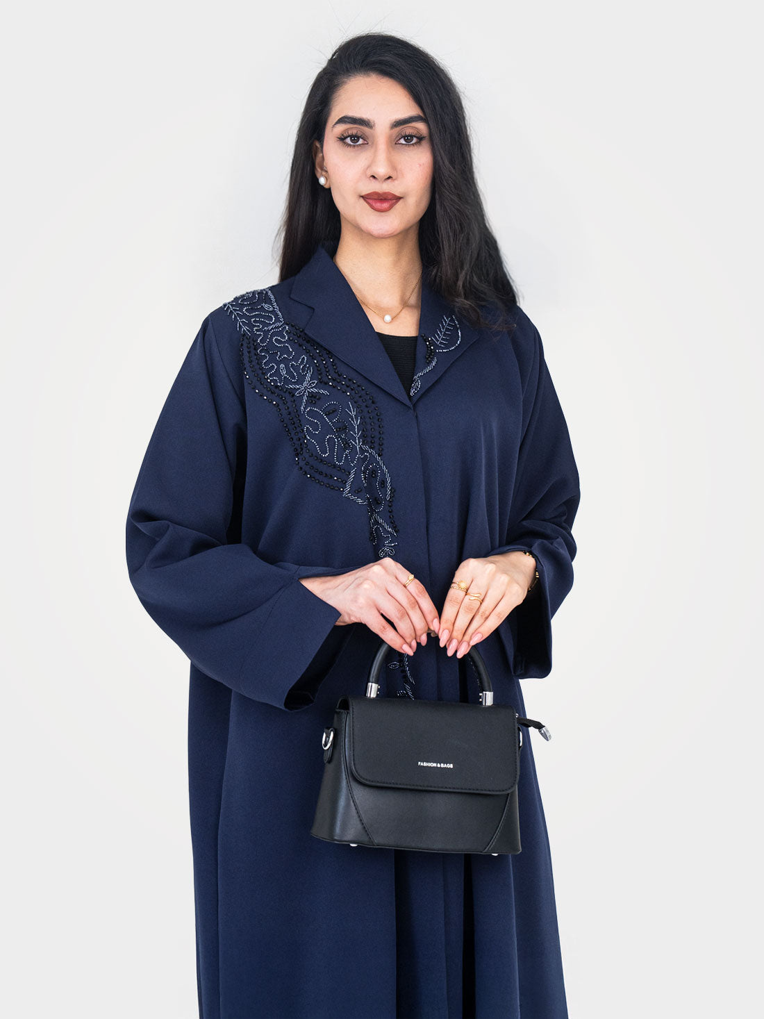 Navy Sash Abaya | Barbie Fabric Abaya UAE Layaal Layaal Abaya Studio Navy Sash Abaya | Barbie Fabric Abaya UAE Layaal Layaal Abaya Studio