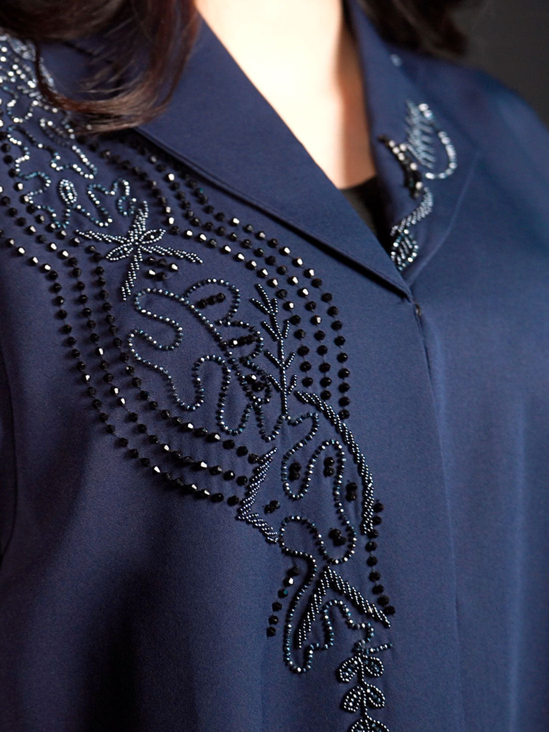 Navy Sash Abaya